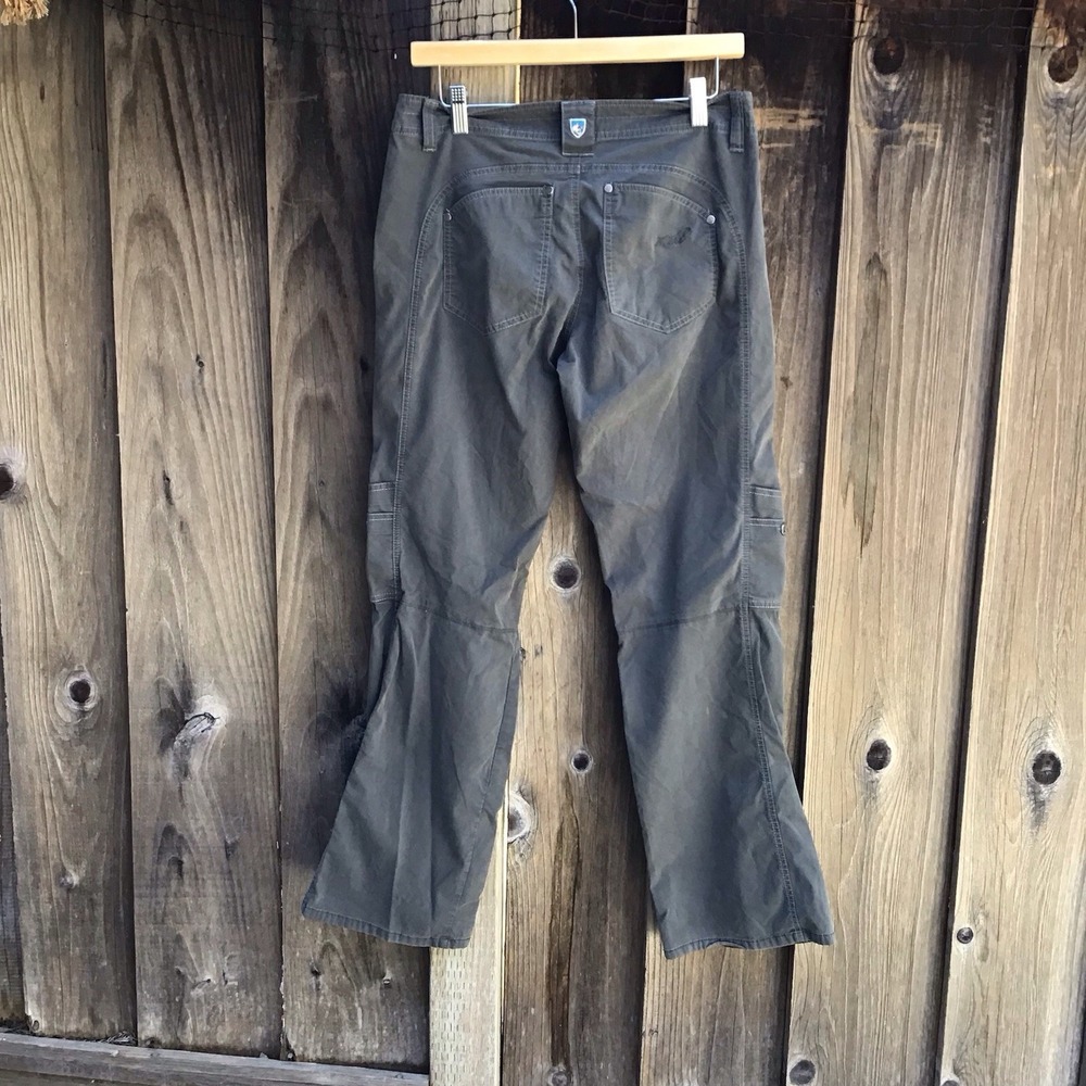 KUHL Free Range Gray Cargo Hiking Pants Outdoor Trail Utility Size 8 Regular - Picture 4 of 9